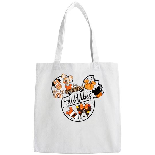 Cute Fall Disney Mickey Bags, Fall Vibes Bags, Fall Disney Vacation, Disney Halloween, Disney Fall Bags,Matching Family Bags,Disney Gift
