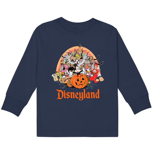 Vintage Disneyland Halloween Kids Long Sleeve T-Shirts