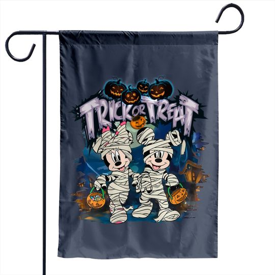 Disney Mummy Mickey Mouse and Minnie Mouse Halloween Couple Garden Flags