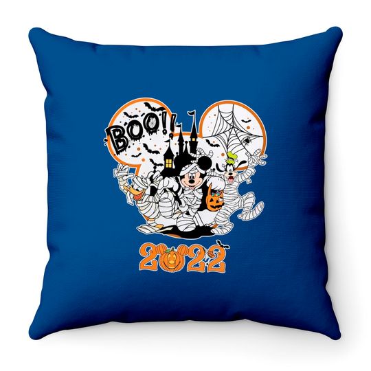Halloween Disney Characters Mummies Throw Pillows