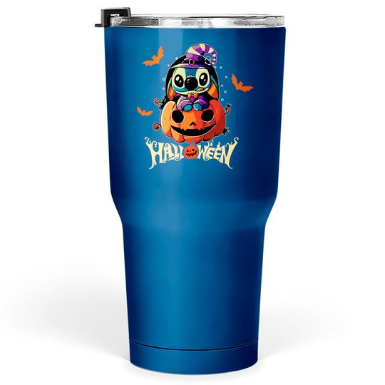Discover Disney Stitch Halloween Pumpkin Matching Tumblers 30 oz