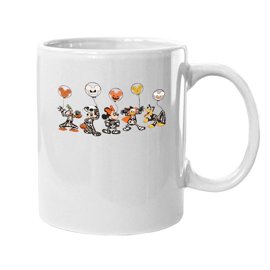 Mickey Balloon Halloween Disney Skeleton Mugs