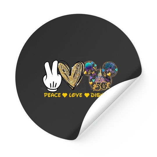 Peace Love Disney, Disney Love Stickers, Disney Peace Stickers