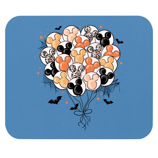Disney Halloween Balloon Mouse Pads, Vintage Disney Castle Halloween