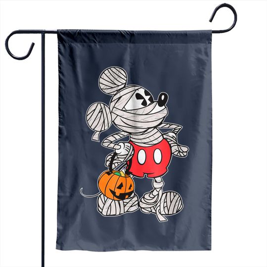 Mickey Mouse Mummy Halloween Disney Funny Vintage Unisex Garden Flags