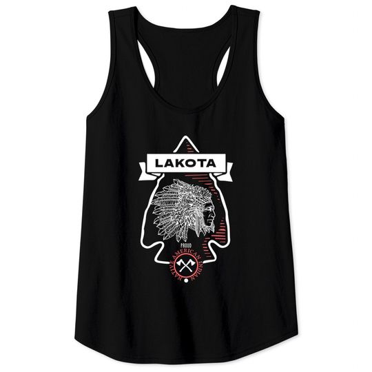 Lakota Tribe Native American Indian Proud Arrow Vintage - Lakota - Tank Tops