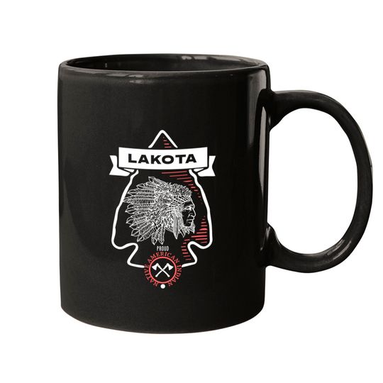 Lakota Tribe Native American Indian Proud Arrow Vintage - Lakota - Mugs