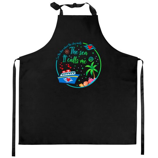 Moana Cruise Kitchen Aprons, Disney Cruise Kitchen Aprons