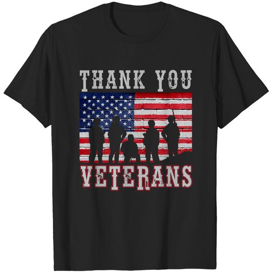 Thank You Veterans American Flag T-shirt