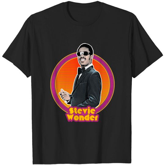 Stevie Wonder / Retro Aesthetic Fan Design - Stevie Wonder - T-Shirt