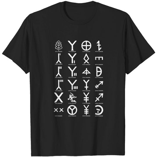 Panzer Divisions Symbols Insignia - Panzer Divisions - T-Shirt