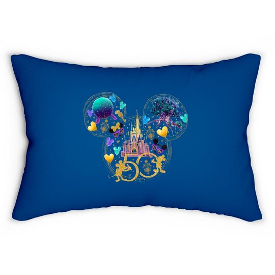 Disney 50th Anniversary Lumbar Pillows, Disney World 50th Anniversary Lumbar Pillows