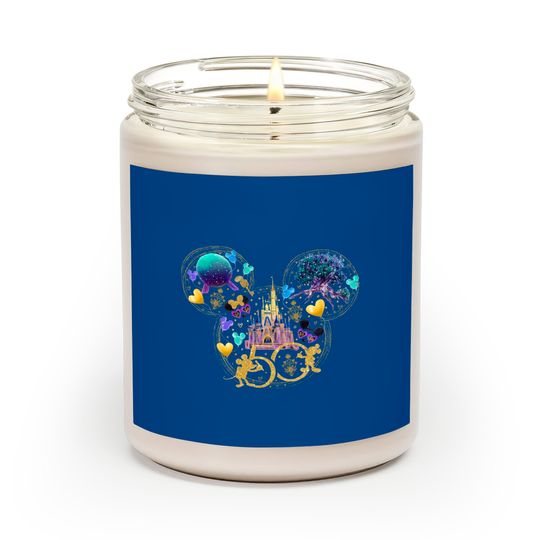 Disney 50th Anniversary Scented Candles, Disney World 50th Anniversary Scented Candles