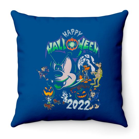 Mickey Vampire Halloween Throw Pillows, Disneyland Happy Halloween 2022 Throw Pillows