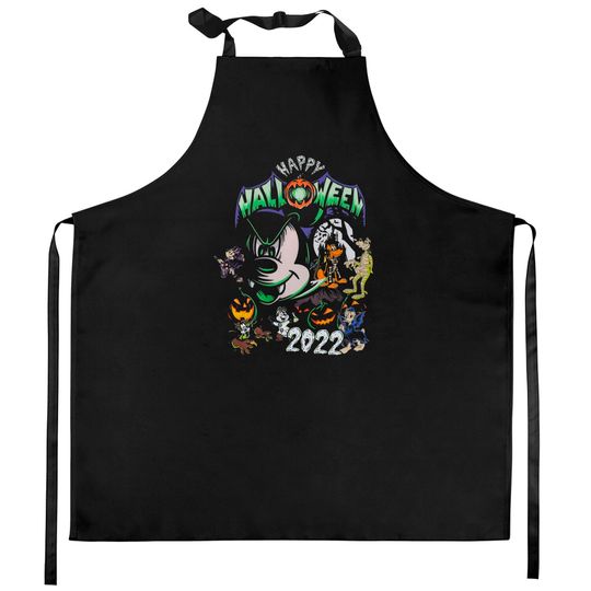 Mickey Vampire Halloween Kitchen Aprons, Disneyland Happy Halloween 2022 Kitchen Aprons