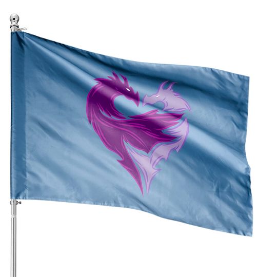 Disney Descendants 2 Mal Dragon House Flags Disneyland Trip House Flag