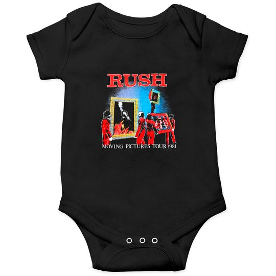 Rush Moving Pictures 1981 World Tour Rock Onesie Onesies