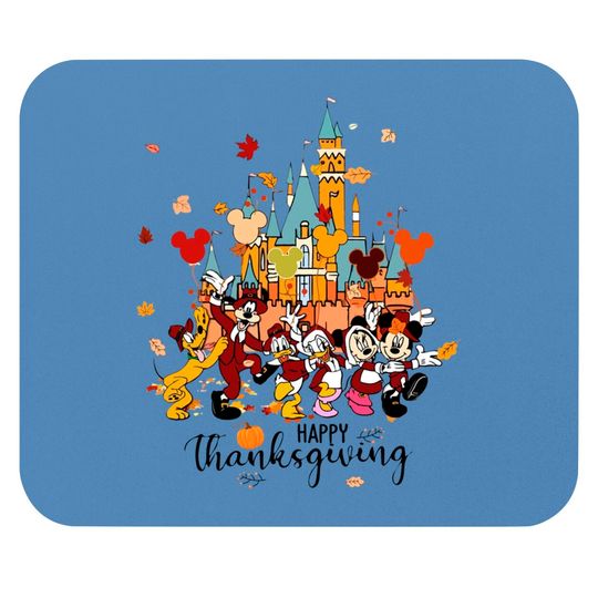 Comfort Disney Characters Happy Thanksgiving Mouse Pads