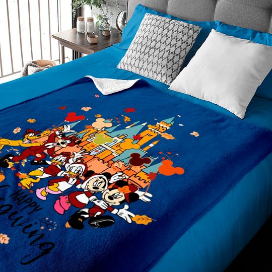 Comfort Disney Characters Happy Thanksgiving Baby Blankets