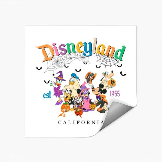 Vintage Disneyland Halloween Stickers, Retro Mickey and Friends Disneyland Sweatshirt