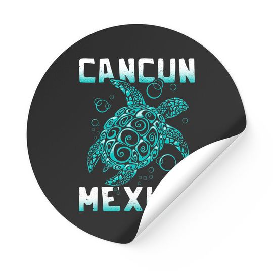 Cancun Mexico - Coral - Stickers