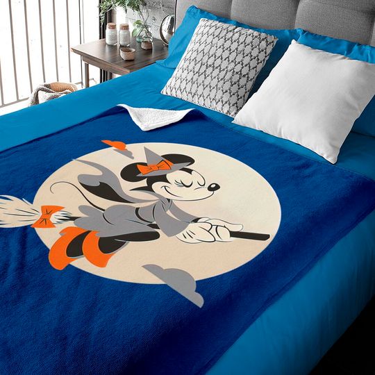 Disney Minnie Mouse Flying Witch Costume Halloween Unisex Baby Blankets