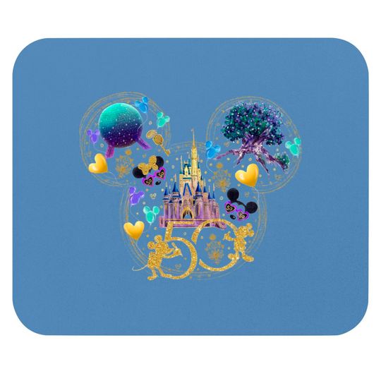 Disney 50th Anniversary Celebration Mouse Pad, Disney Vacation Mouse Pads