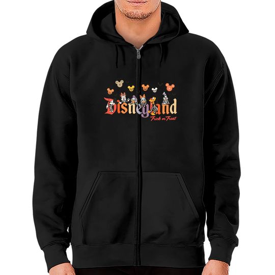 Vintage Disneyland Halloween Zip Hoodies, Disney Halloween Zip Hoodies
