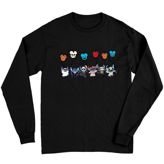 Halloween Stitch Balloon Long Sleeves, Stitch Disneyland Halloween