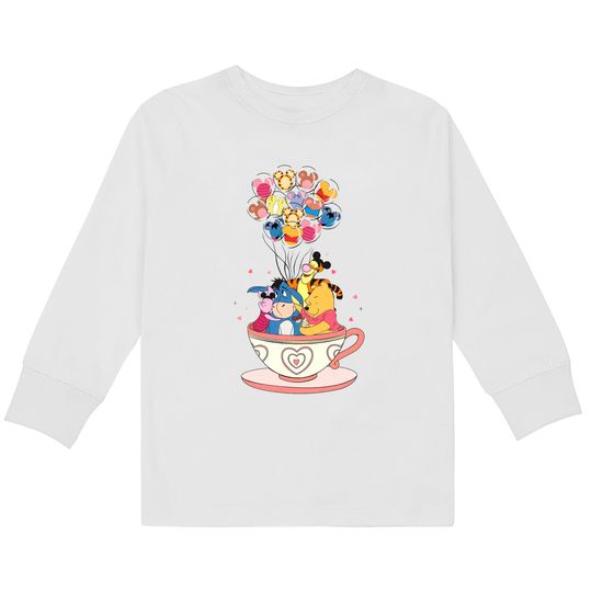 The Pooh Kids Long Sleeve T-Shirts, Disney Pooh Eeyore Piglet Tigger Kids Long Sleeve T-Shirts