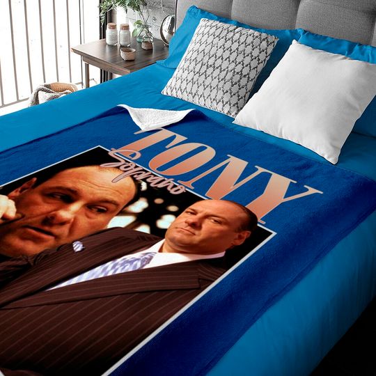 90s Retro Tony Soprano Vintage Baby Blanket The Sopranos Unisex Baby Blankets