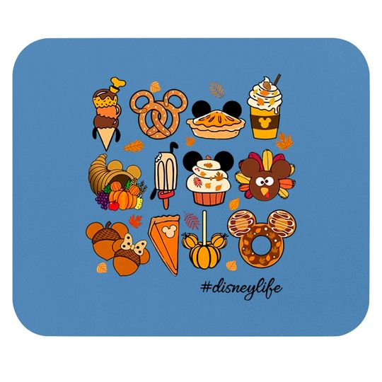 Disney Fall Mouse Pads, Disney Life Mouse Pads, Disney Snacks Fall Mouse Pads