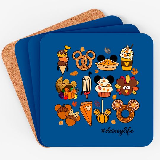 Disney Fall Coasters, Disney Life Coasters, Disney Snacks Fall Coasters