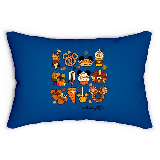 Discover Disney Fall Lumbar Pillows, Disney Life Lumbar Pillows, Disney Snacks Fall Lumbar Pillows