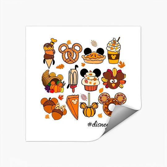 Disney Fall Stickers, Disney Life Stickers, Disney Snacks Fall Stickers