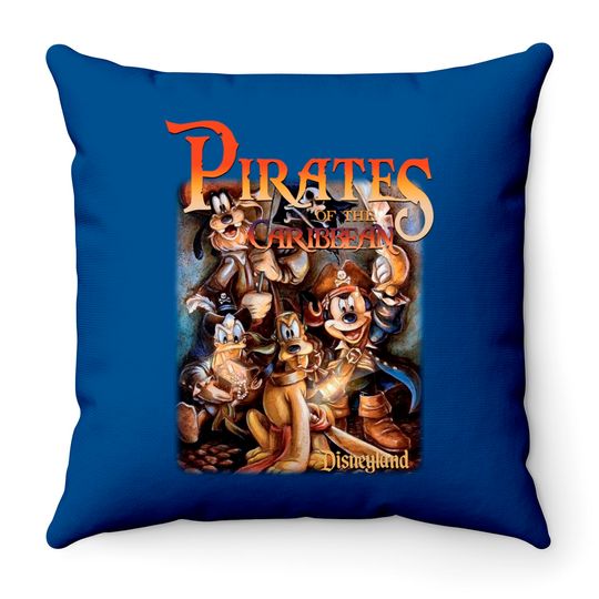 Disney Mickey Pirates Throw Pillows,Disneyland vintage Throw Pillows,Disney cruise 2022 Throw Pillow