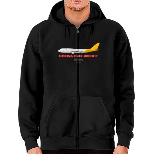 Boeing B747-400BCF - Kalitta Air "DHL Colours" - Aviation - Zip Hoodies