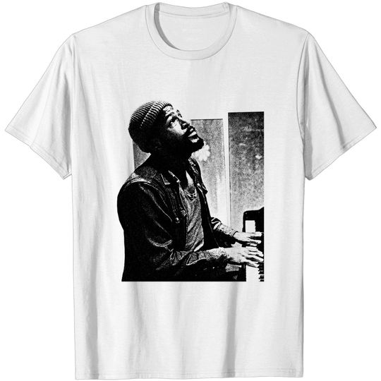 Marvin Gaye - Vintage Pencil Drawing Style - Marvin Gaye - T-Shirt