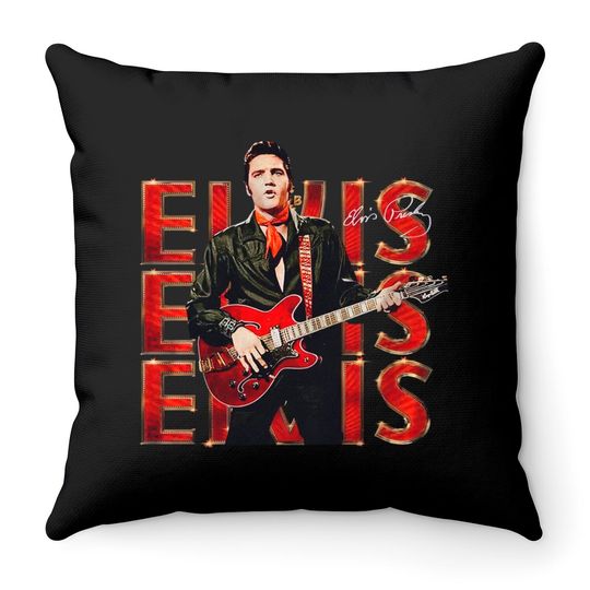 Elvis Presley Rock Art Throw Pillows, Elvis Presley 2022 Throw Pillows