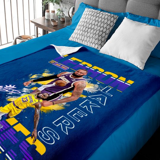 Lebron James Baby Blankets Front and Back Printed