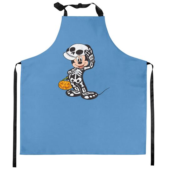 Disney Mickey Mouse Skeleton Costume Kitchen Aprons Halloween