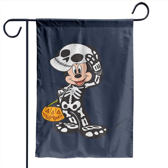 Disney Mickey Mouse Skeleton Costume Garden Flags Halloween