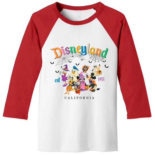Vintage Disneyland Halloween Baseball Tees, Retro Mickey and Friends Disneyland Baseball Tees