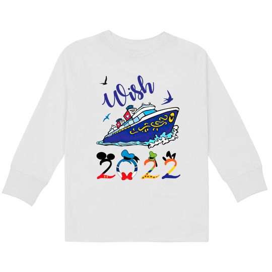Disney Wish Cruise family shirt 2022, Cruise shirt 2022, Disney cruise family Kids Long Sleeve T-Shirts