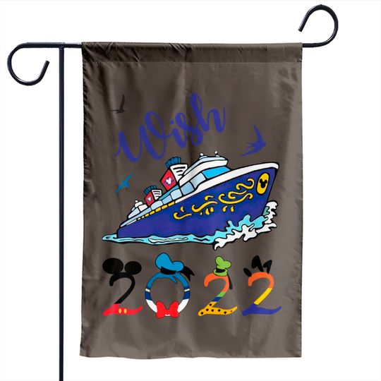 Disney Wish Cruise family Garden Flag 2022, Cruise Garden Flag 2022, Disney cruise family Garden Flags
