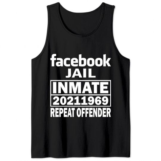 Facebook Jail White Tank Tops
