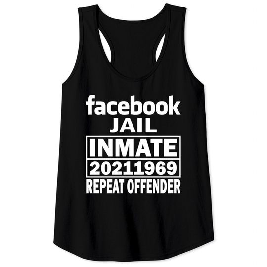 Facebook Jail White Tank Tops