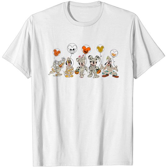 Disney Characters Halloween T-Shirts, Mickey Skeleton Halloween T-Shirts, Disney Halloween T-Shirts