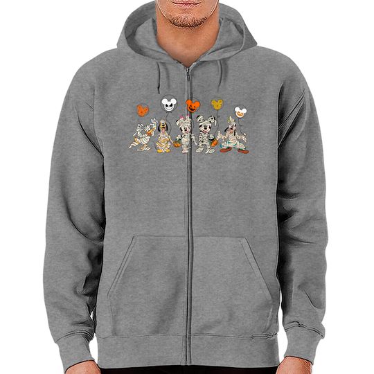 Disney Characters Halloween Zip Hoodies, Mickey Skeleton Halloween Zip Hoodies, Disney Halloween Zip Hoodies