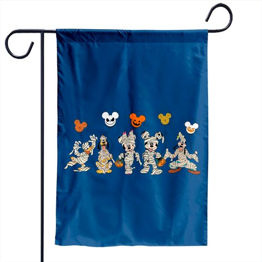 Disney Characters Halloween Garden Flags, Mickey Skeleton Halloween Garden Flags, Disney Halloween Garden Flags